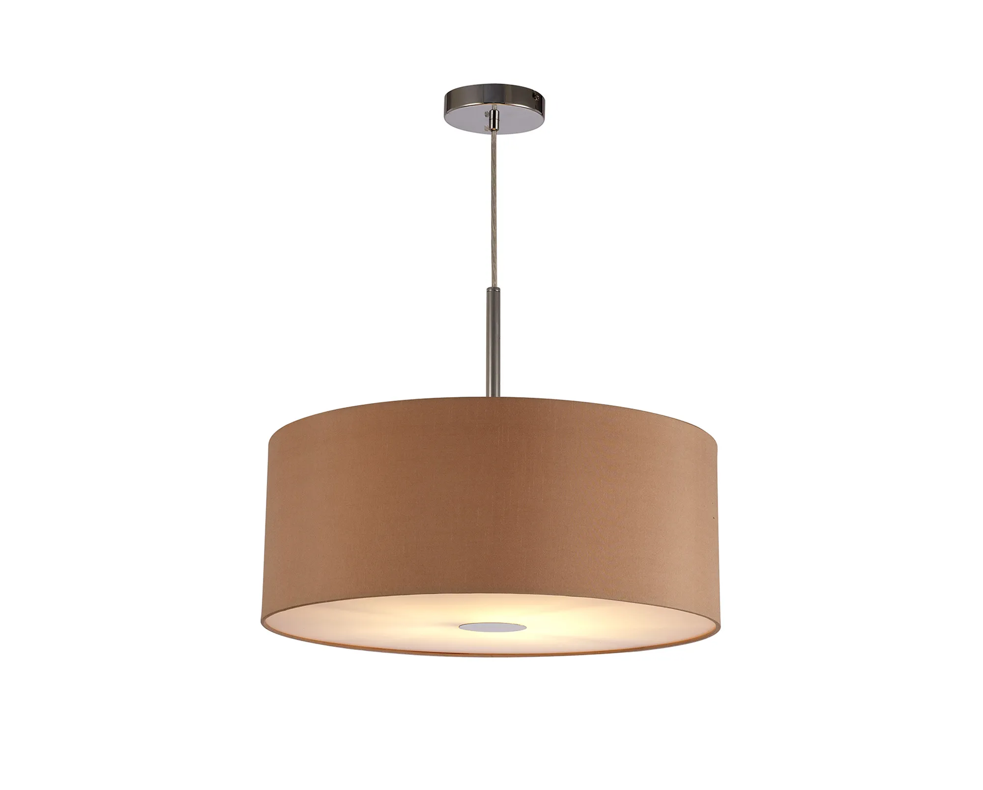 Baymont 50cm Pendant 1 Light Polished Chrome, Antique Gold/Ruby, Frosted Diffuser DK0148  Deco Baymont CH AG